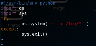 contents of python file which cleans up some files